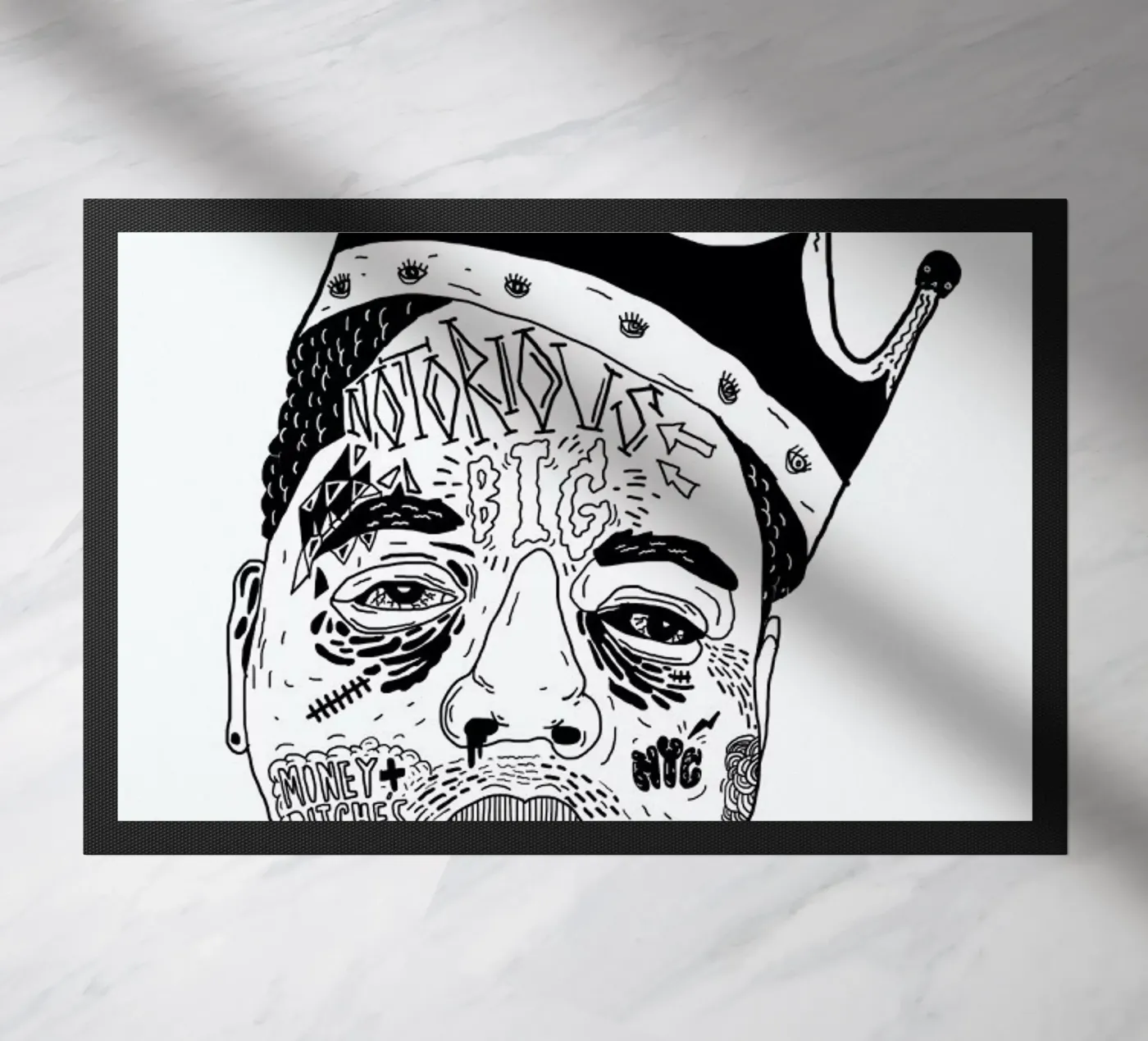 Biggie deurmat van Nick Cocozza