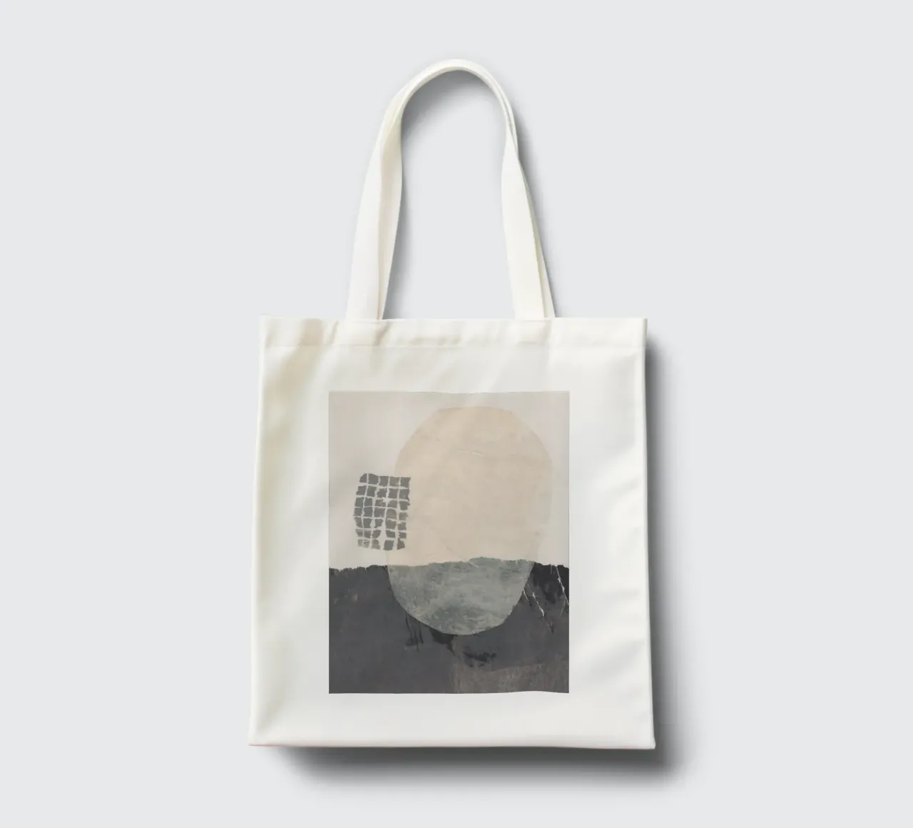Abstracte compositie #2 jute draagtas van Alisa Galitsyna