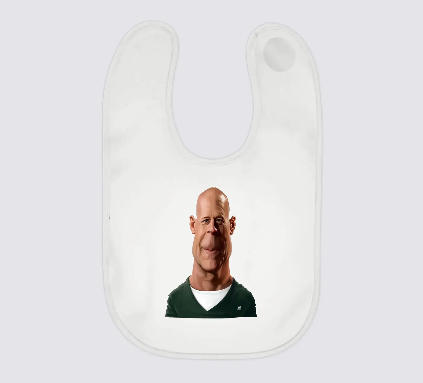 Bruce Willis Babylätzchen von Rob Art | Illustration
