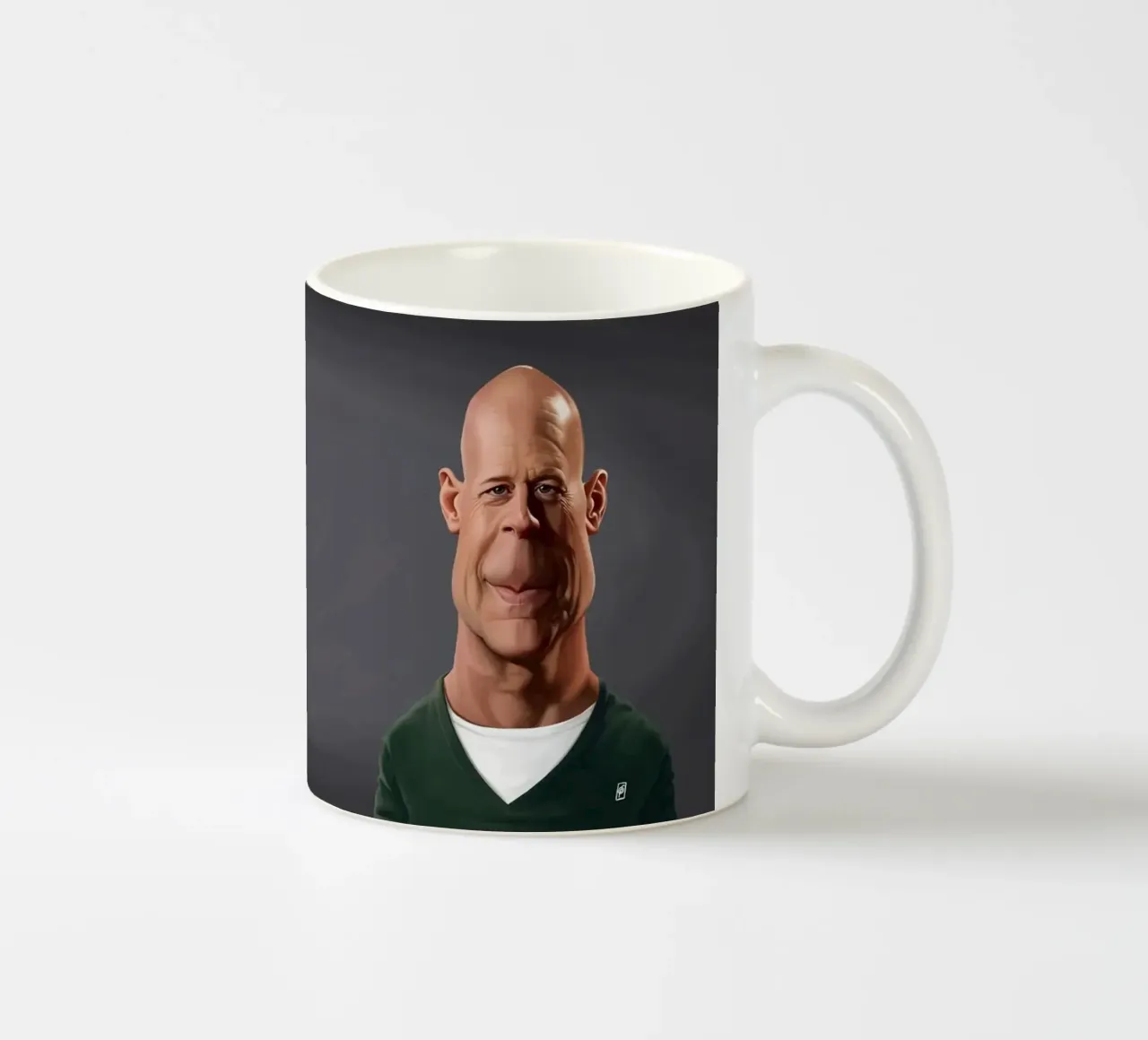 Bruce Willis tazza in ceramica da Rob Art | Illustration
