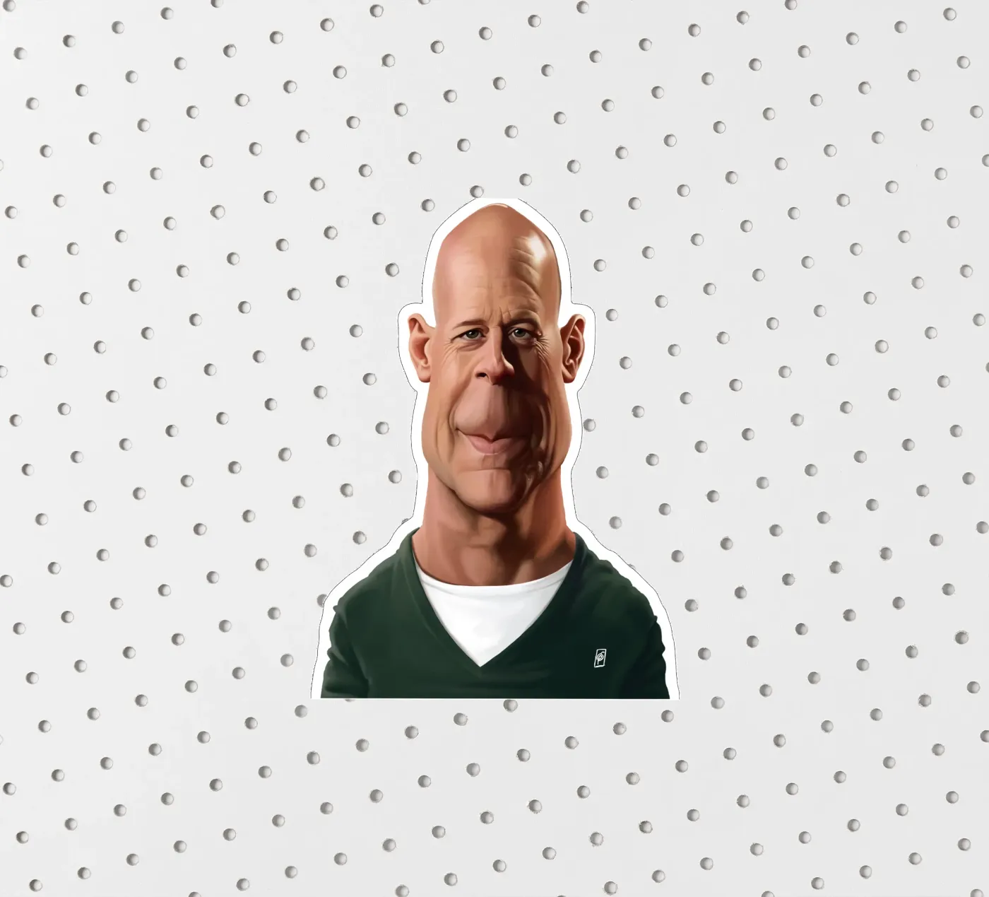 Bruce Willis sticker van Rob Art | Illustration