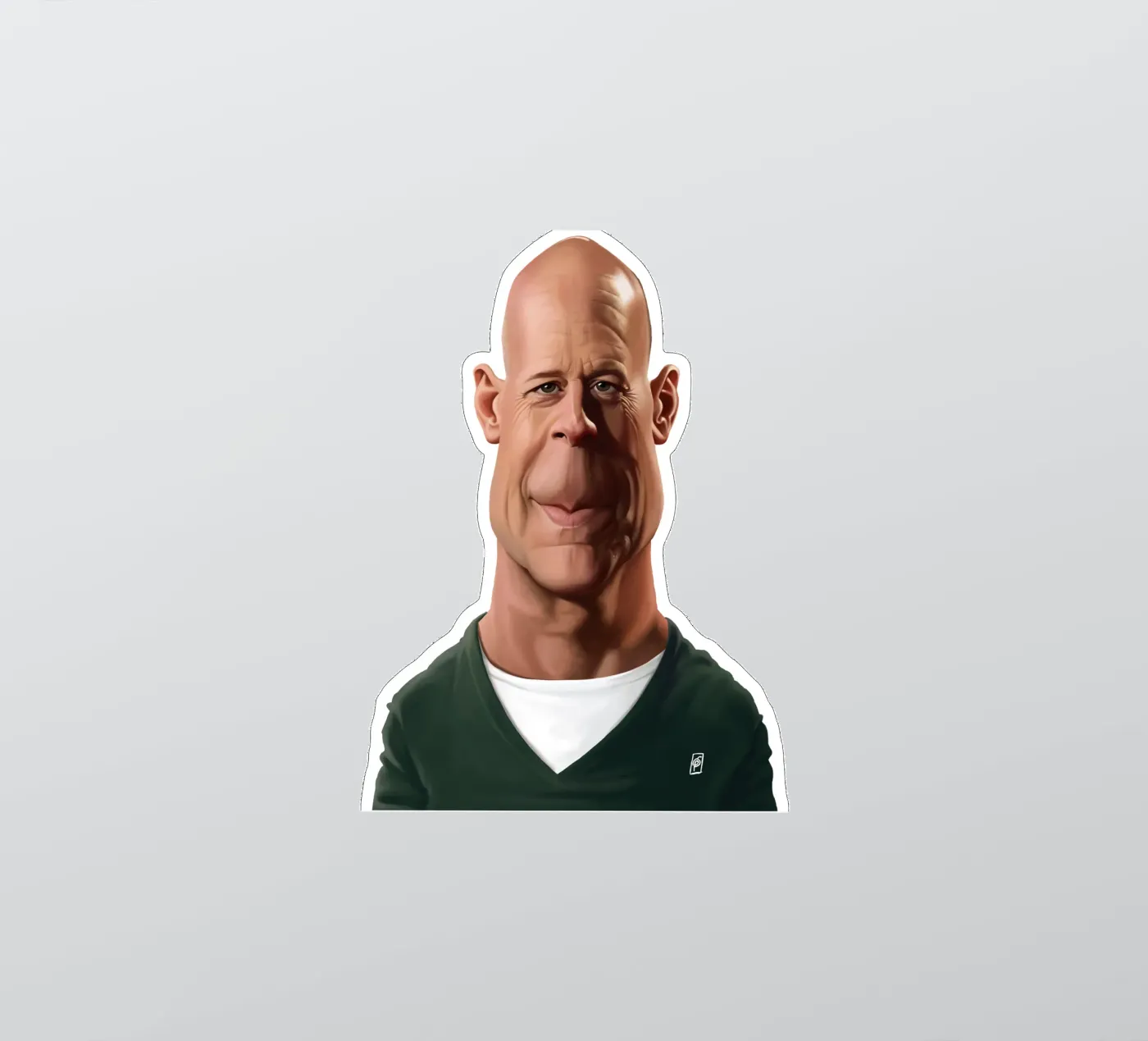 Bruce Willis sticker van Rob Art | Illustration