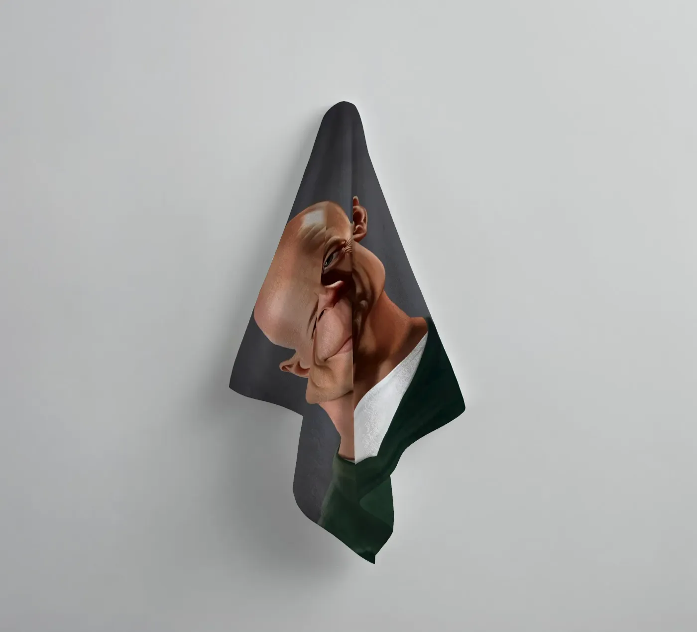 Bruce Willis towel by Rob Art | Illustration