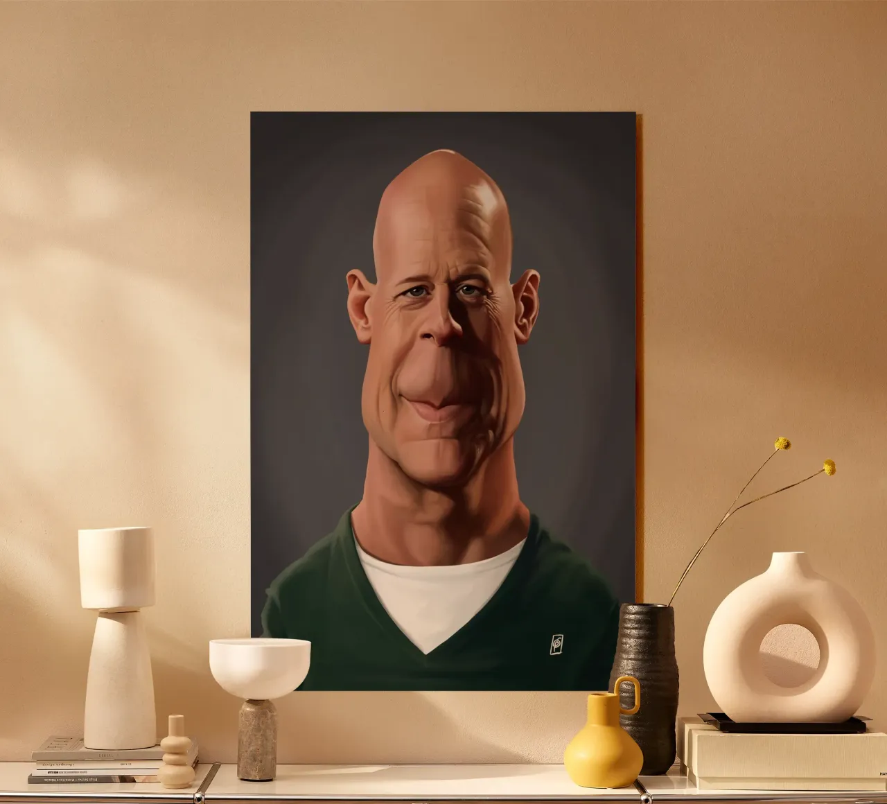 Bruce Willis plexiglass da Rob Art | Illustration