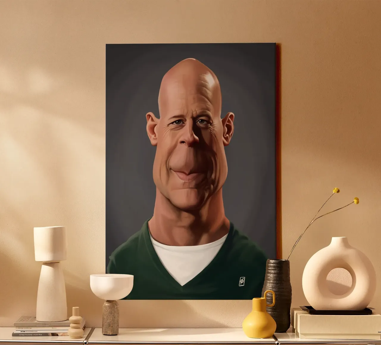 Bruce Willis tela da Rob Art | Illustration