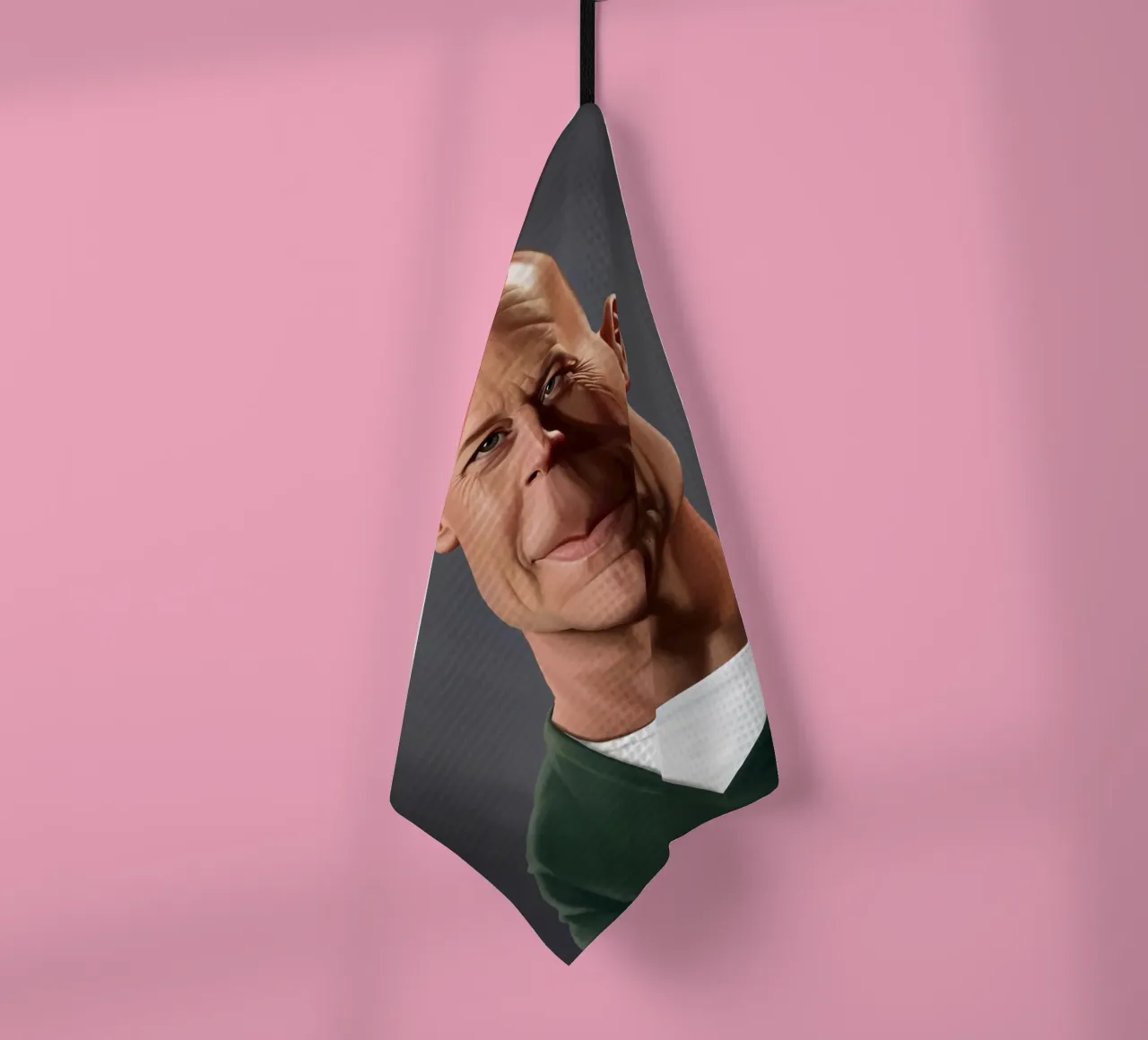 Bruce Willis canovaccio da cucina da Rob Art | Illustration
