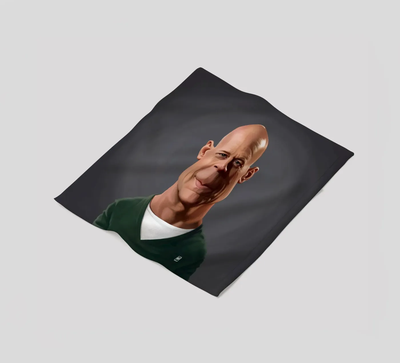 Bruce Willis Fleecedecke von Rob Art | Illustration