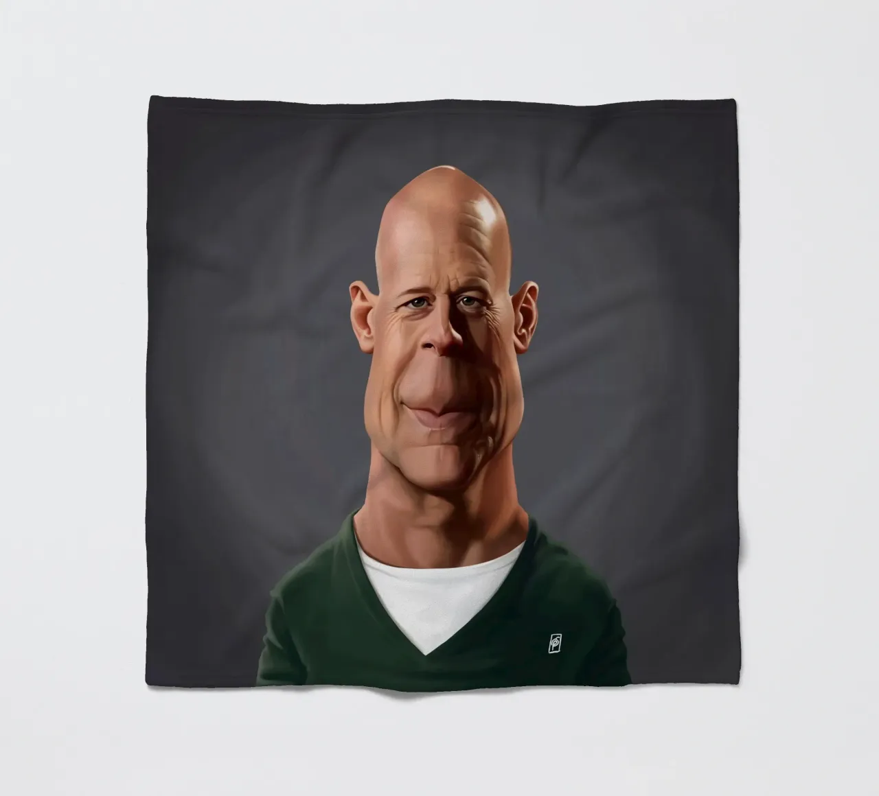 Bruce Willis Fleecedecke von Rob Art | Illustration