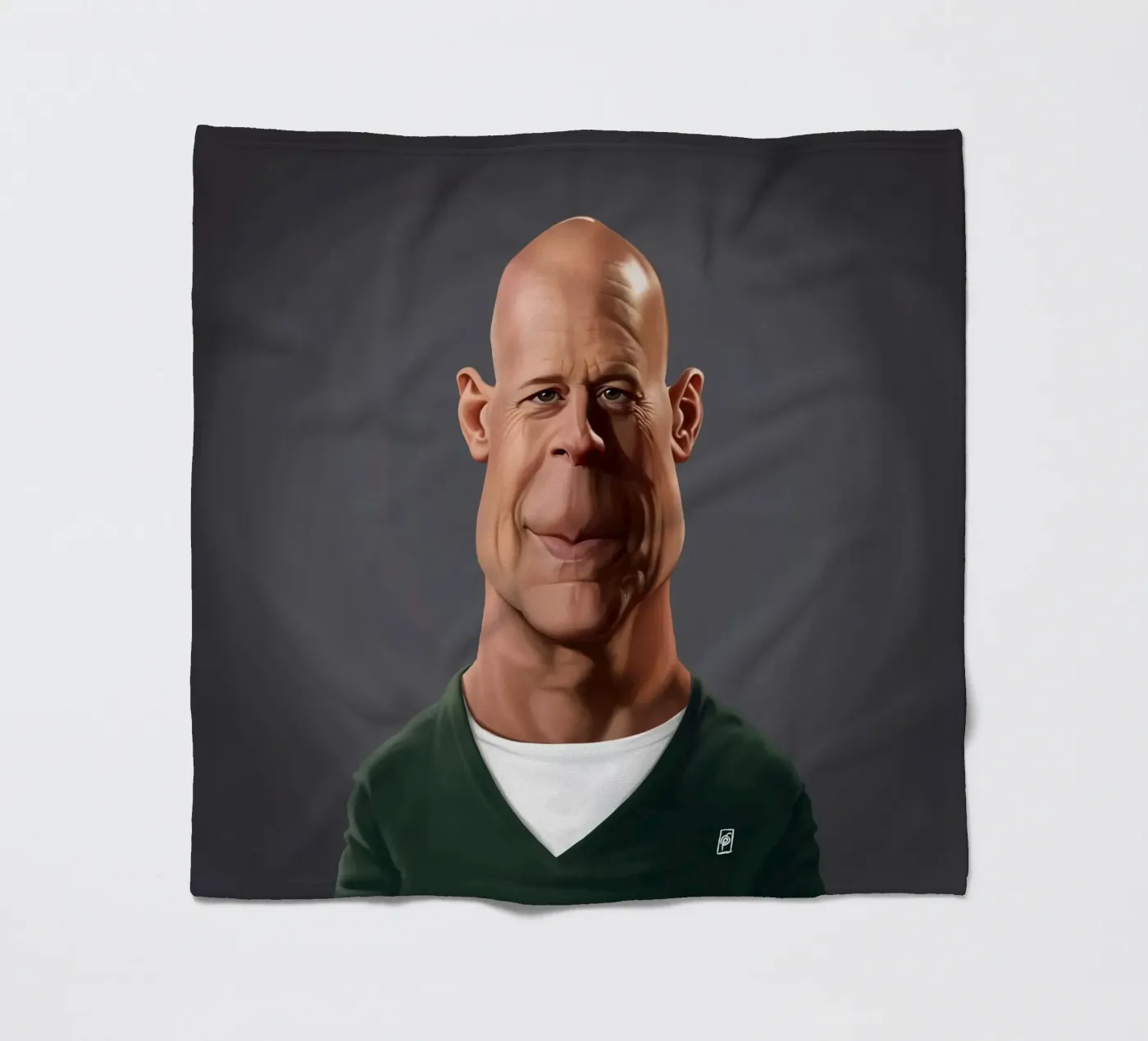 Bruce Willis Fleecedecke von Rob Art | Illustration