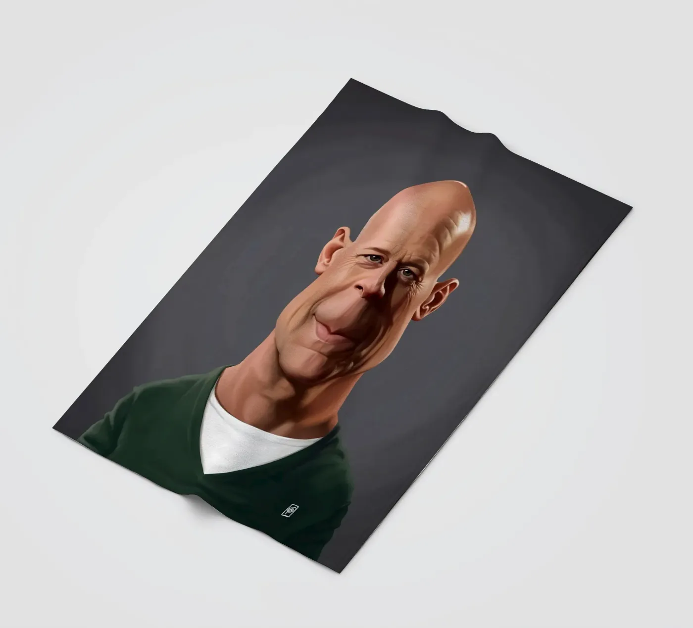 Bruce Willis Fleecedecke von Rob Art | Illustration