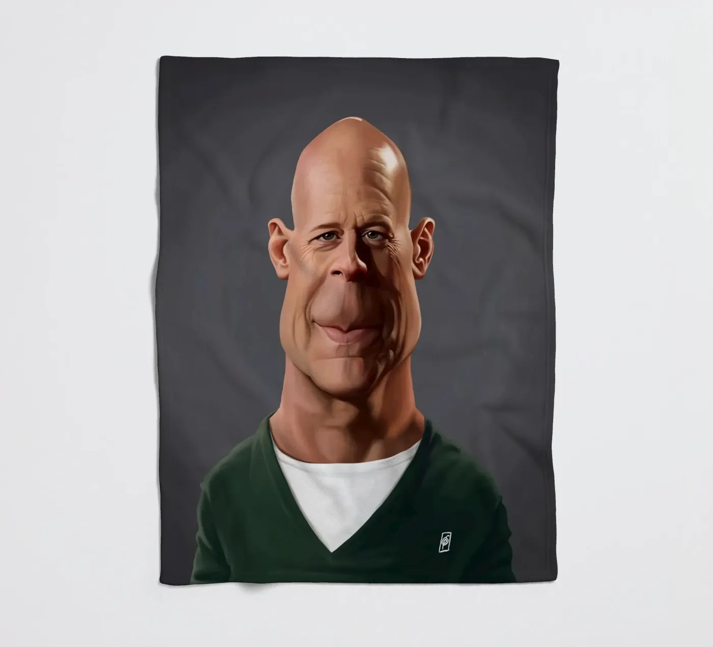 Bruce Willis Fleecedecke von Rob Art | Illustration