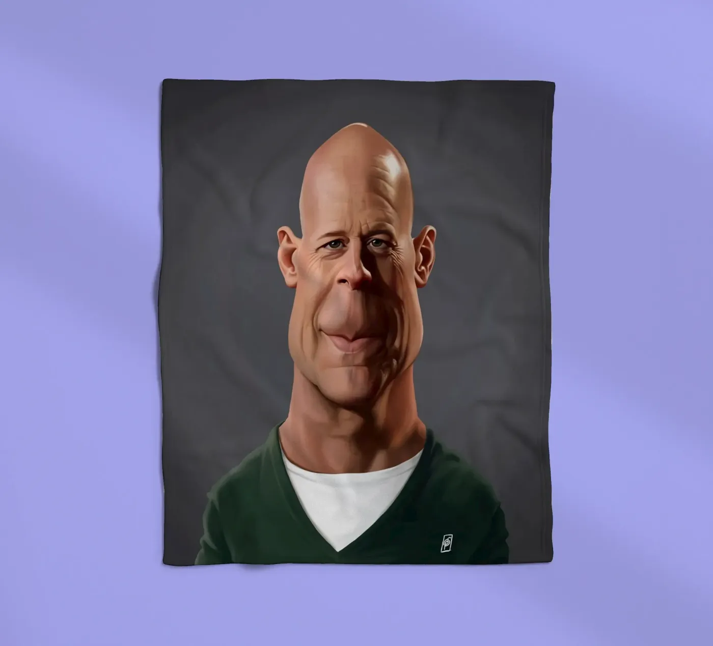 Bruce Willis Fleecedecke von Rob Art | Illustration