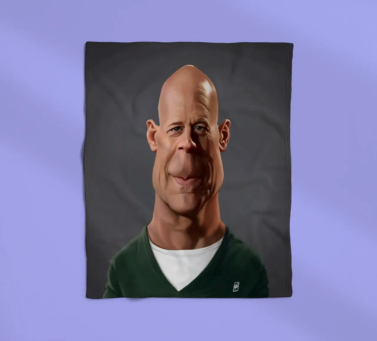 Bruce Willis Fleecedecke von Rob Art | Illustration