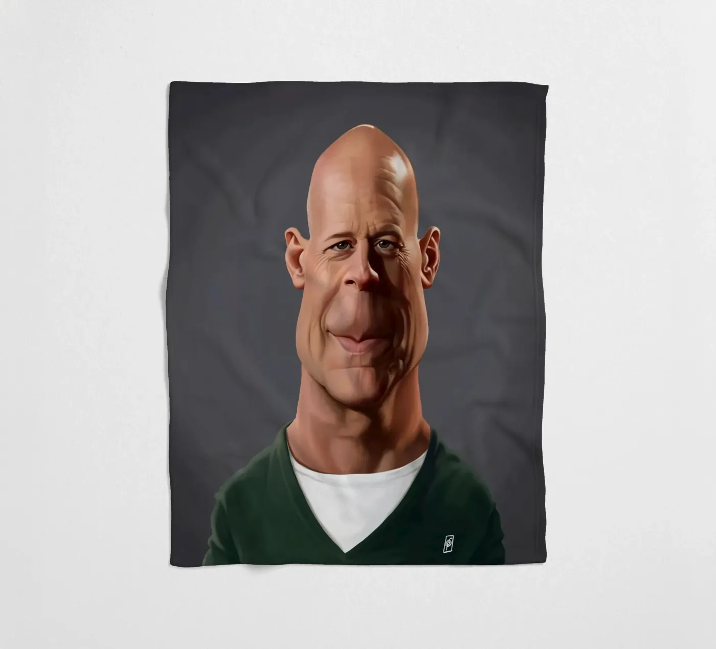 Bruce Willis Fleecedecke von Rob Art | Illustration