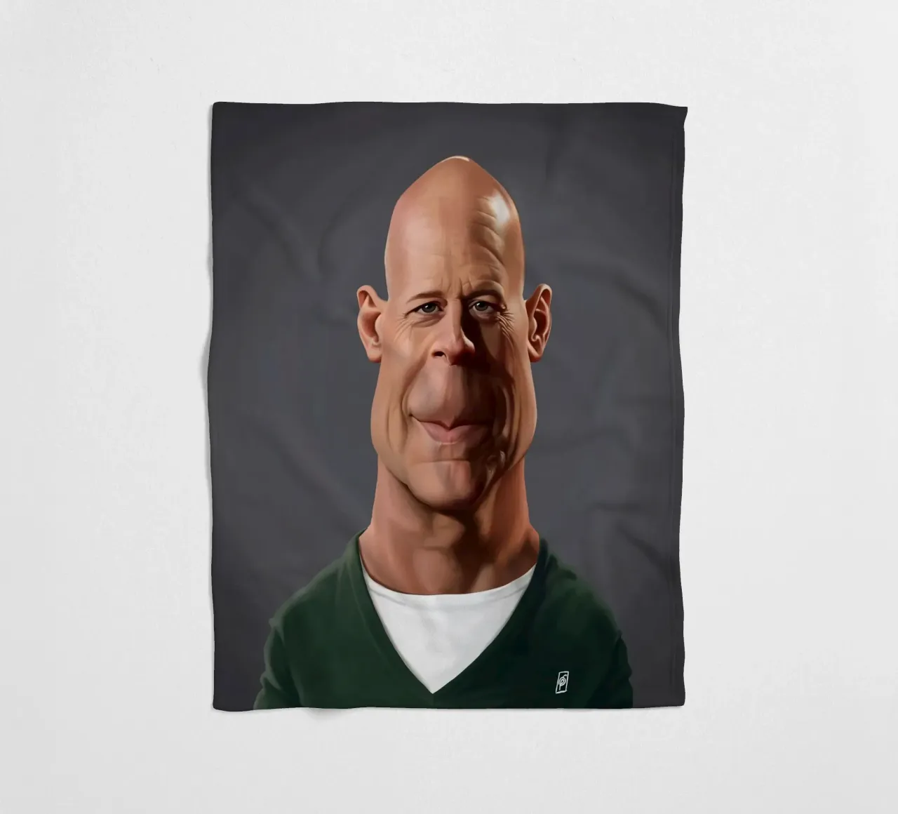 Bruce Willis Fleecedecke von Rob Art | Illustration