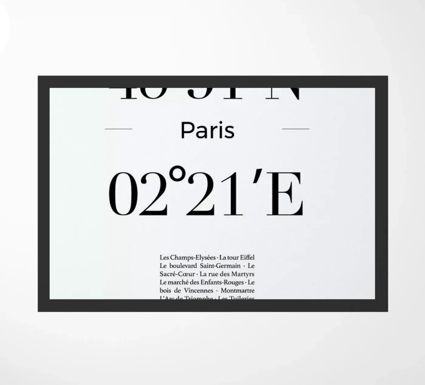 Paris doormat by Studio One