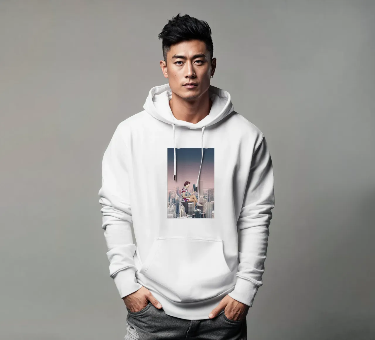 The Hustle felpa con cappuccio da Maarten Léon