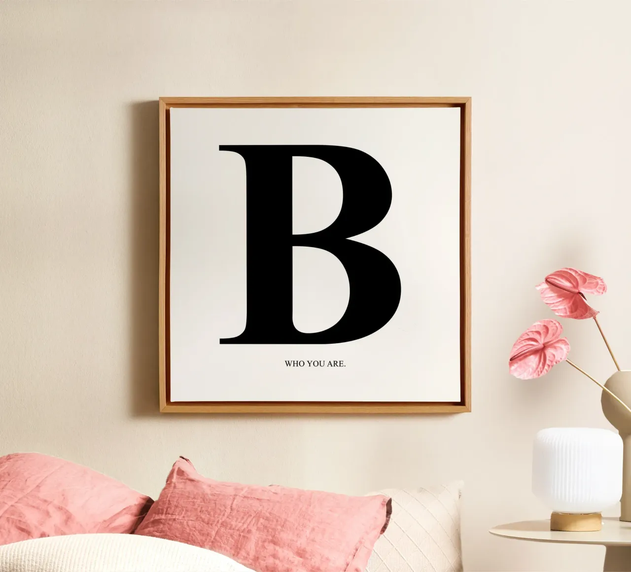 B | be you. tela con Cornice a cassetta da steffi | wordART