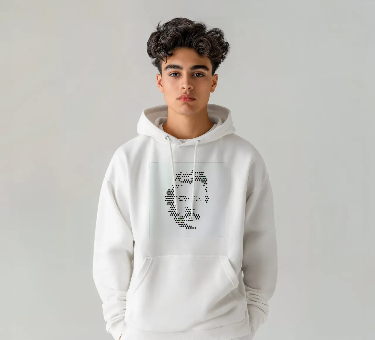 Friedrich Nietzsche in Dots felpa con cappuccio da The Sound of Applause