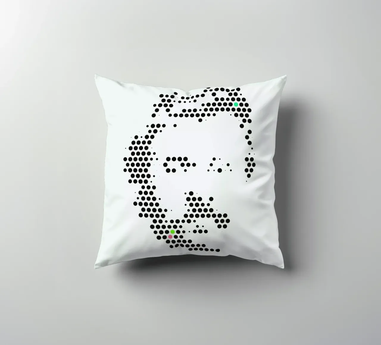 Friedrich Nietzsche in Dots cojín de The Sound of Applause