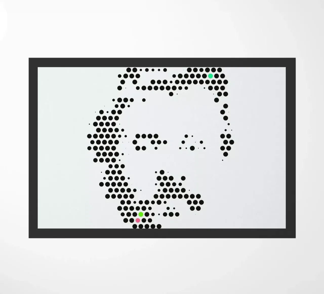 Friedrich Nietzsche in Dots felpudo de The Sound of Applause