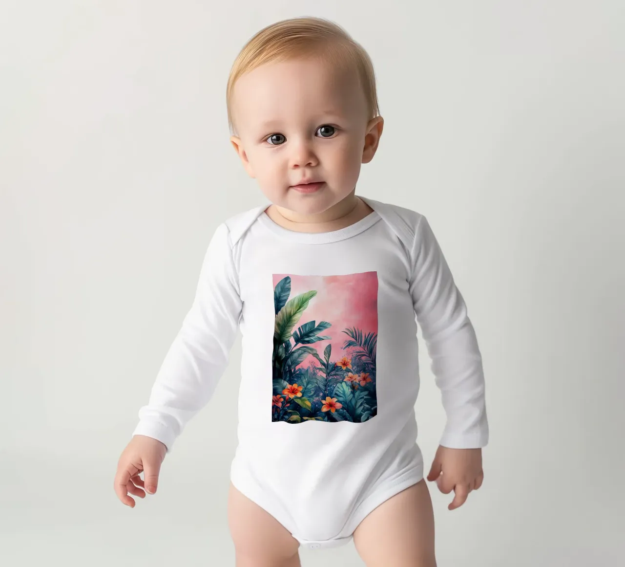 Isola tropicale body neonato maniche lunghe da Justyna Jaszke JBJart