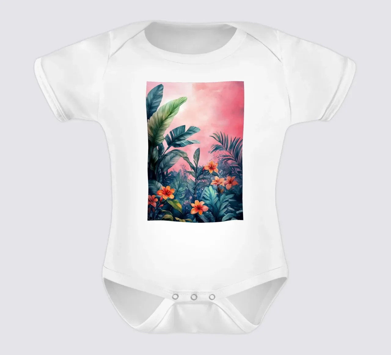 Isola tropicale body neonato maniche corte da Justyna Jaszke JBJart