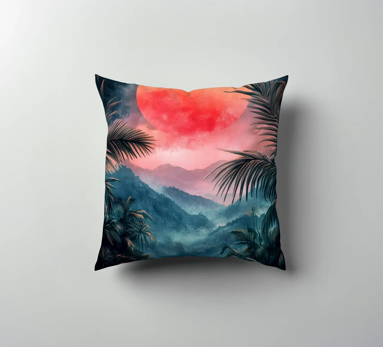 Paesaggio tropicale cuscino da Justyna Jaszke JBJart