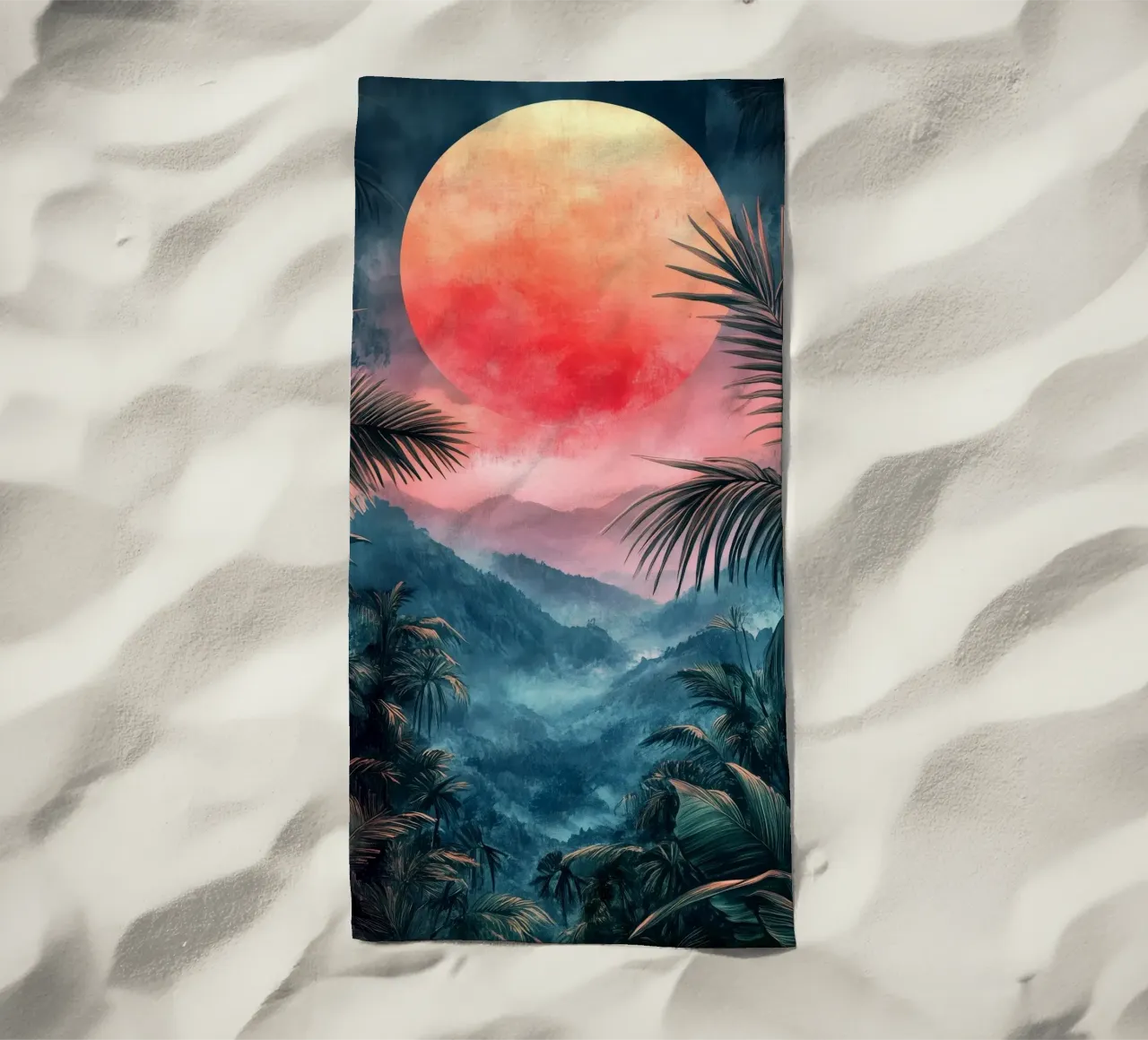 Paesaggio tropicale telo mare da Justyna Jaszke JBJart
