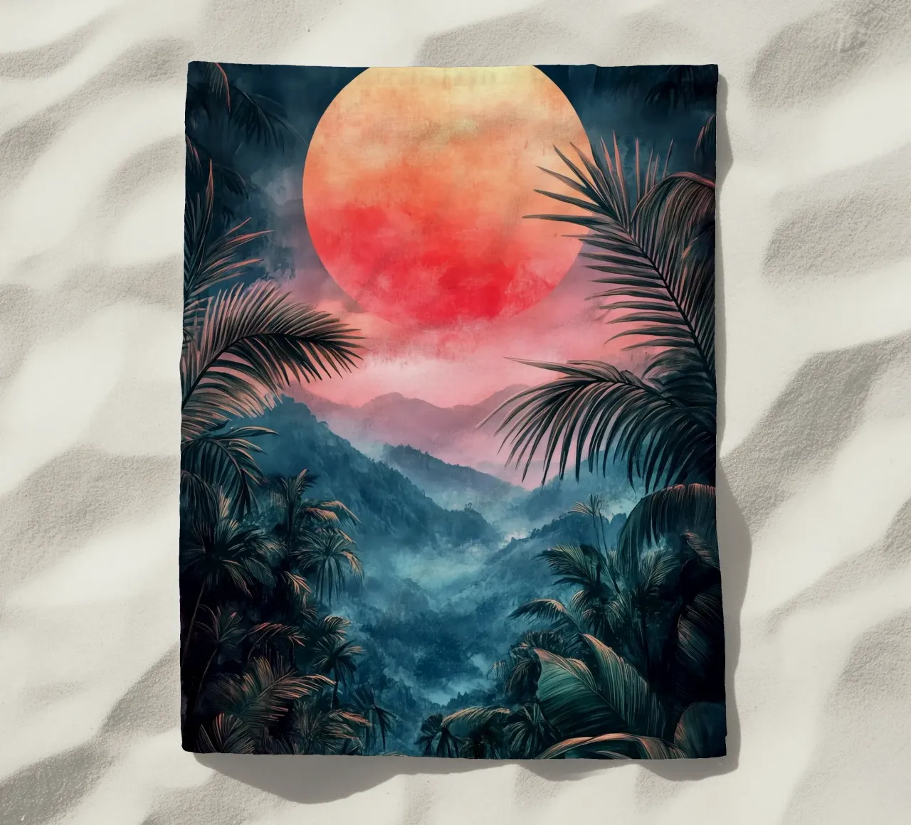 Paesaggio tropicale telo mare da Justyna Jaszke JBJart