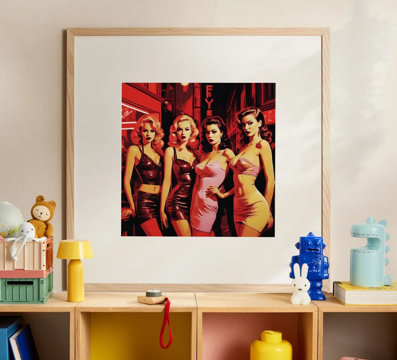 Signore del nightclub poster con telaio in plastica da CASTILO