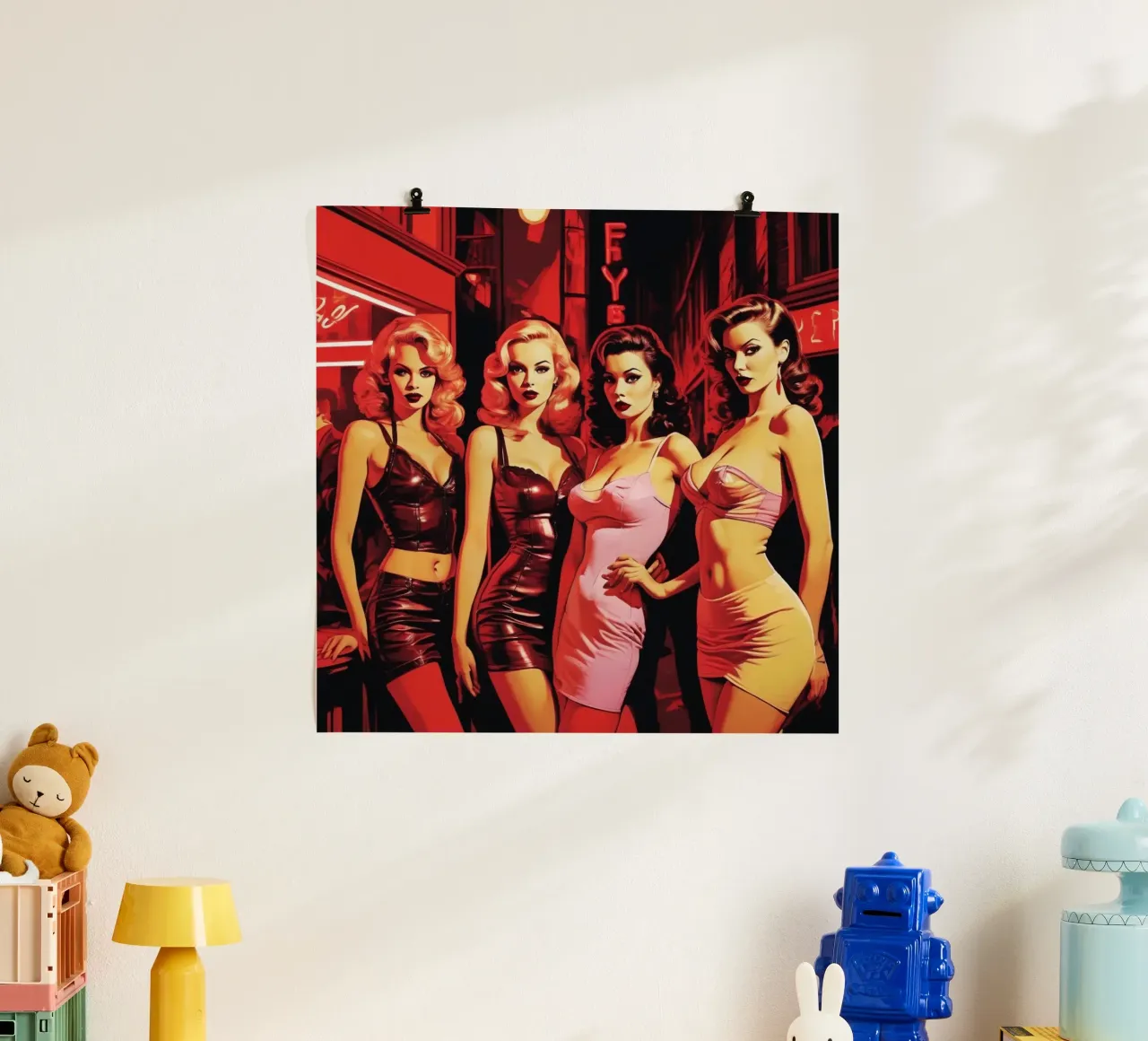 Signore del nightclub poster con telaio in plastica da CASTILO