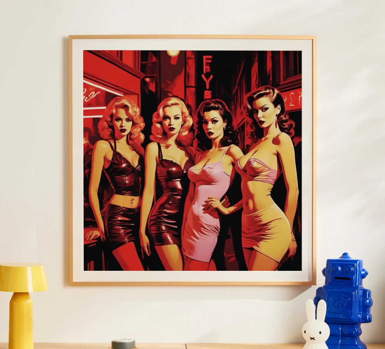 Signore del nightclub poster con telaio in plastica da CASTILO