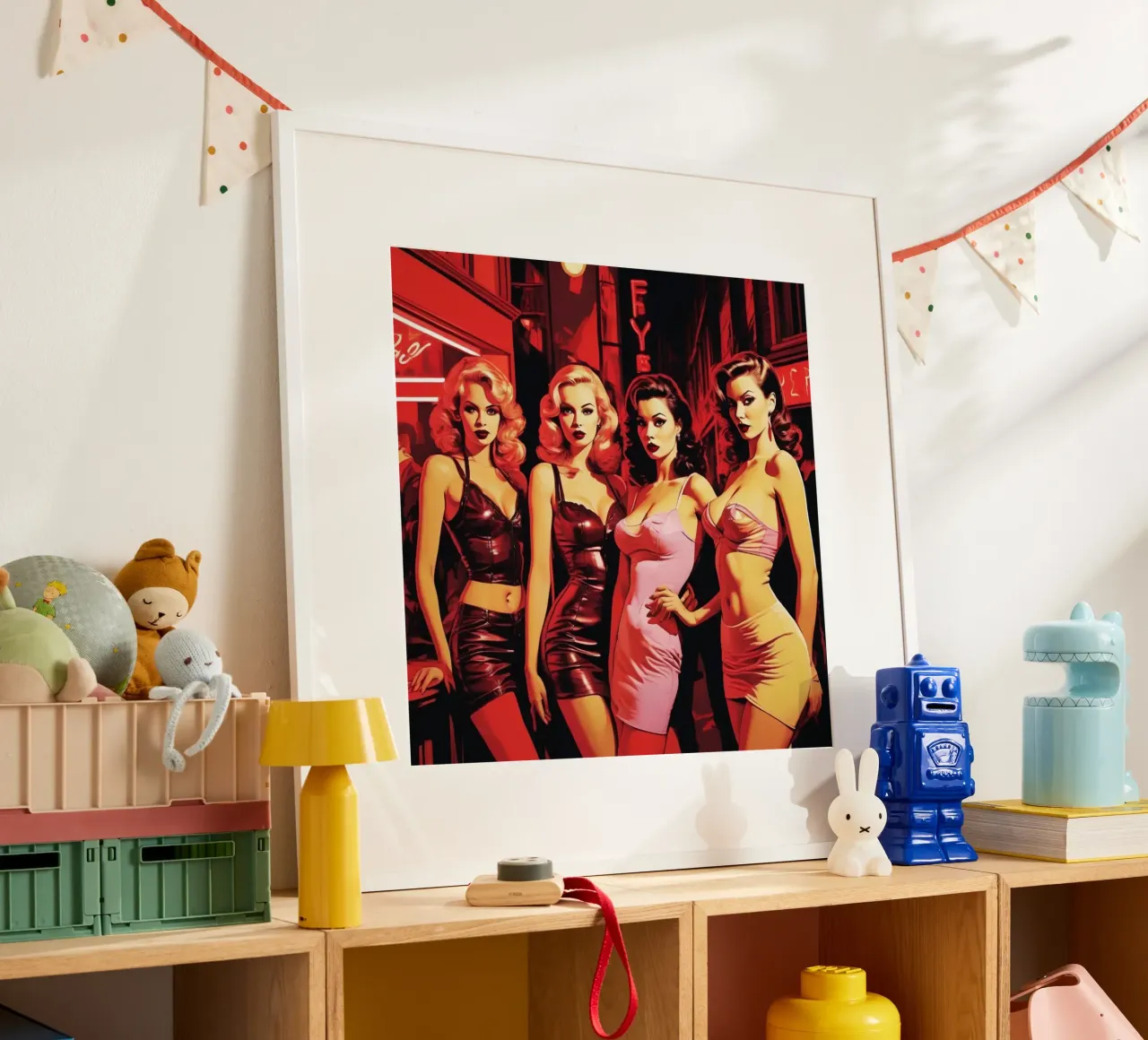 Signore del nightclub poster con telaio in plastica da CASTILO