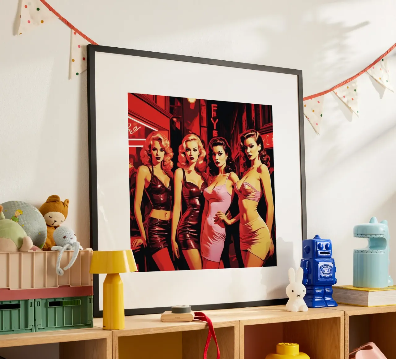 Signore del nightclub poster con telaio in plastica da CASTILO