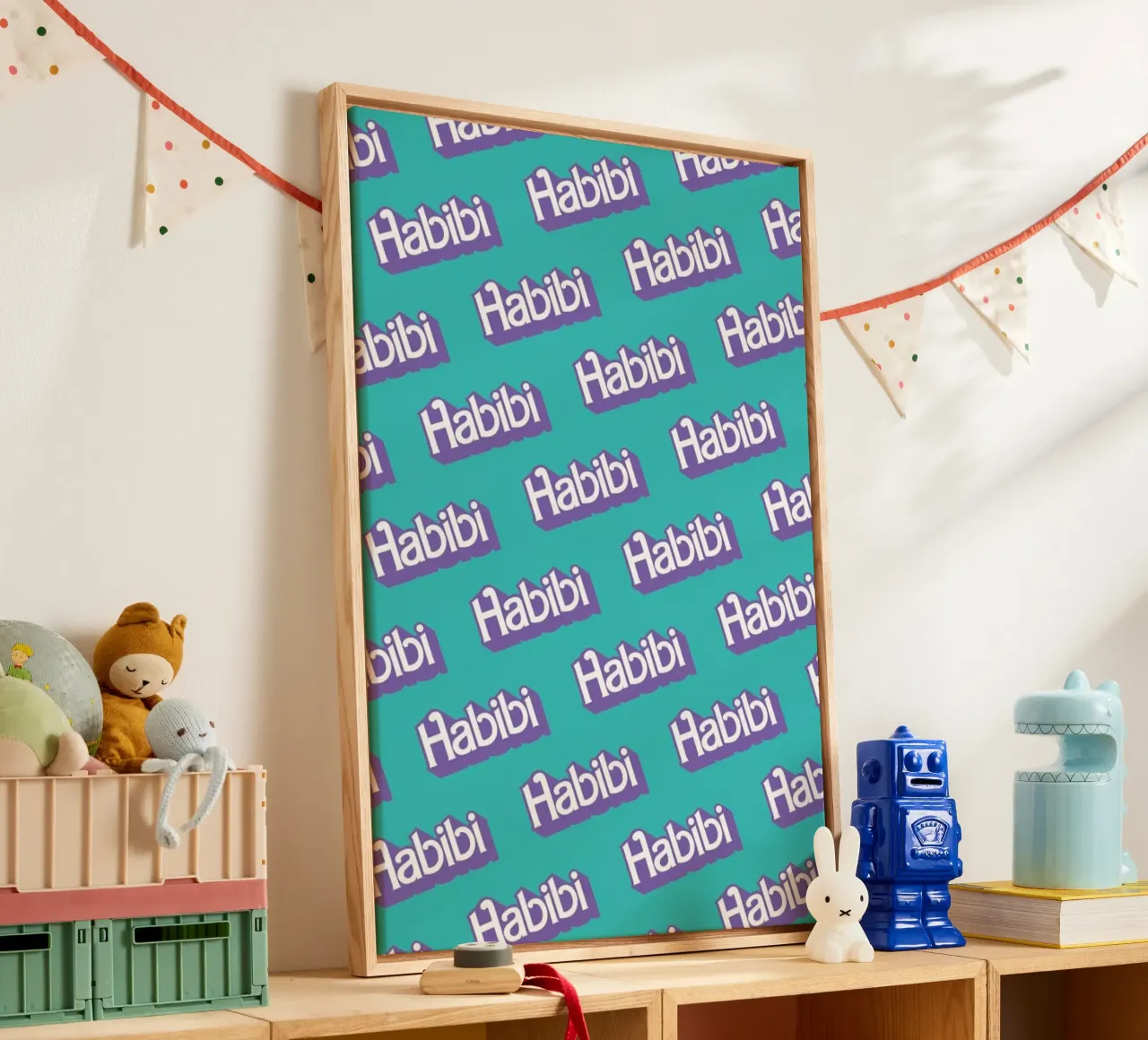 Habibi Pattern tela con Cornice a cassetta da La Come Di