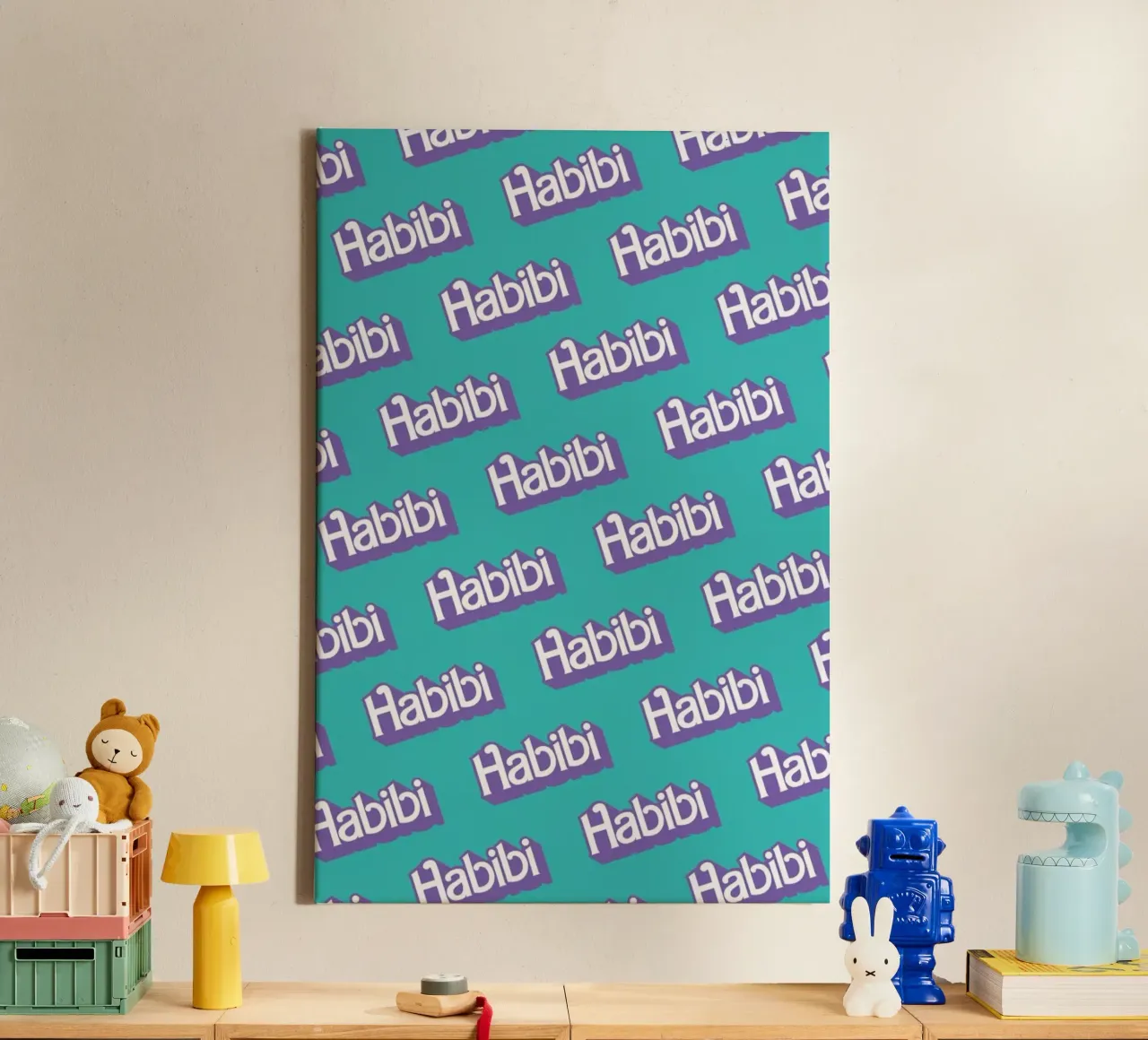 Habibi Pattern tela con Cornice a cassetta da La Come Di