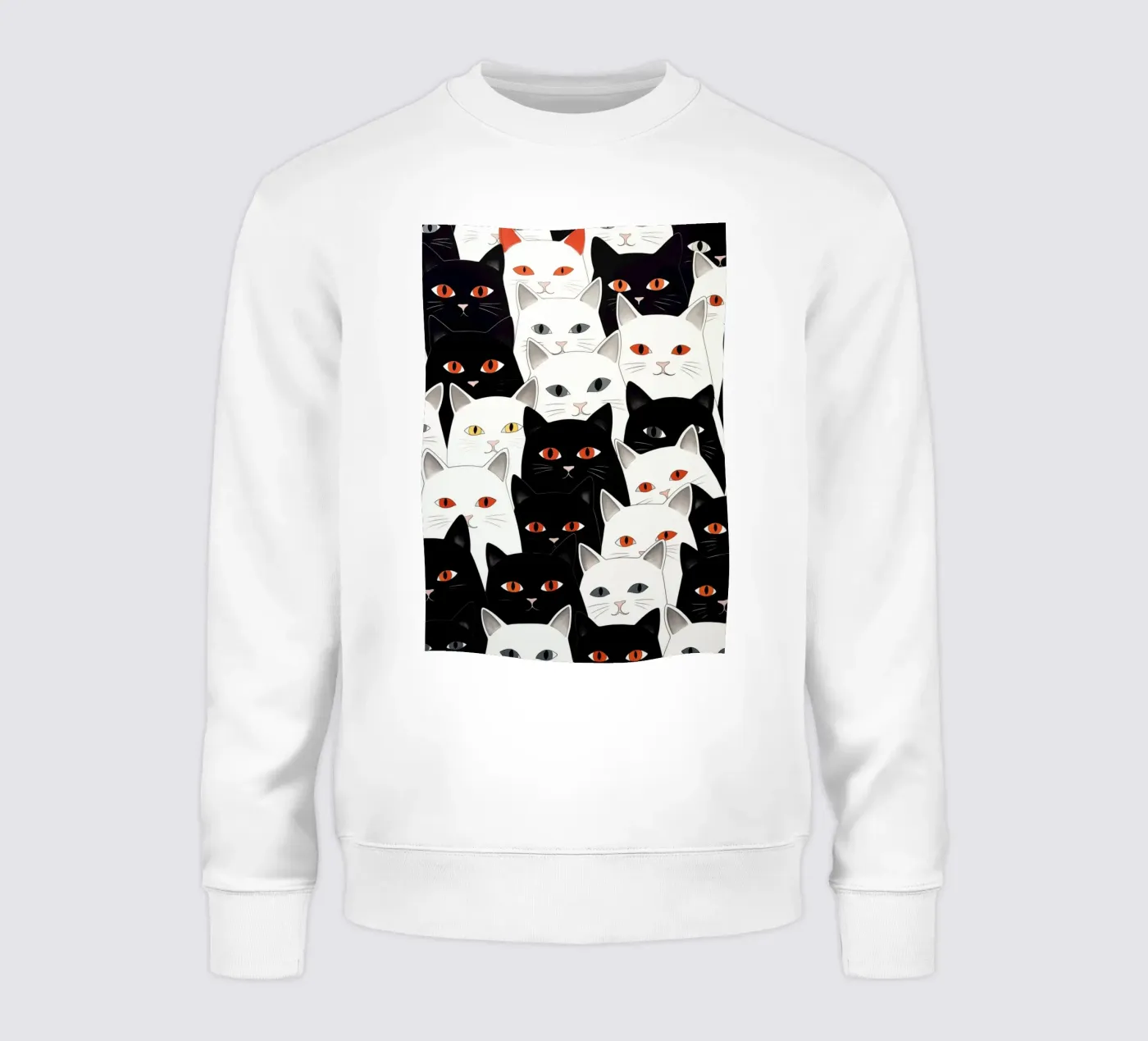 Cats pattern sweatshirt by Justyna Jaszke JBJart
