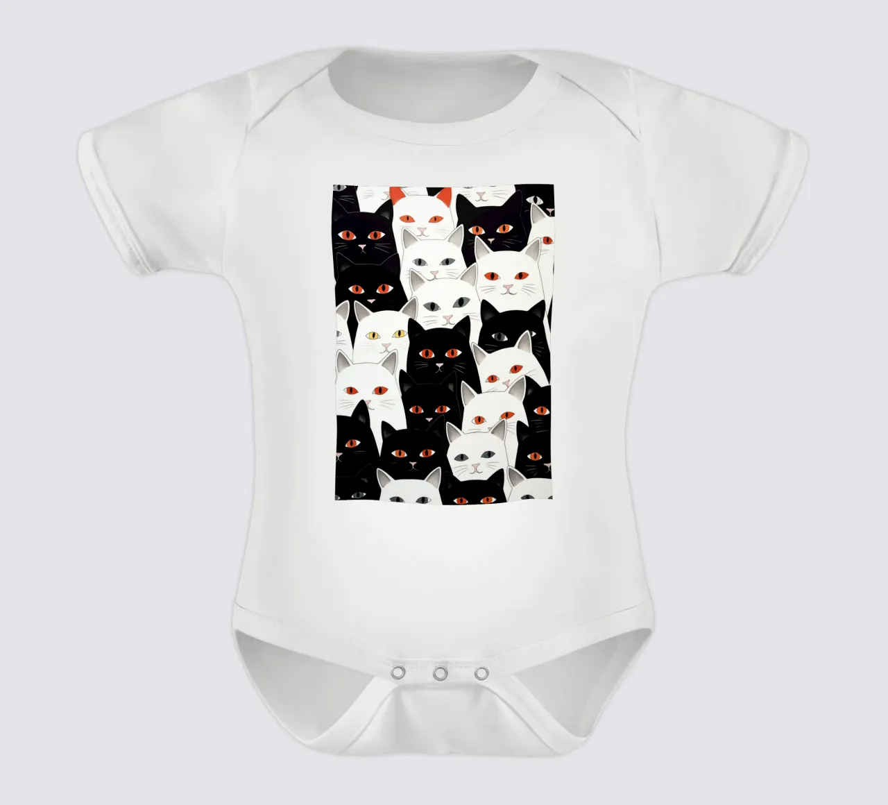 Cats pattern body bébé de Justyna Jaszke JBJart