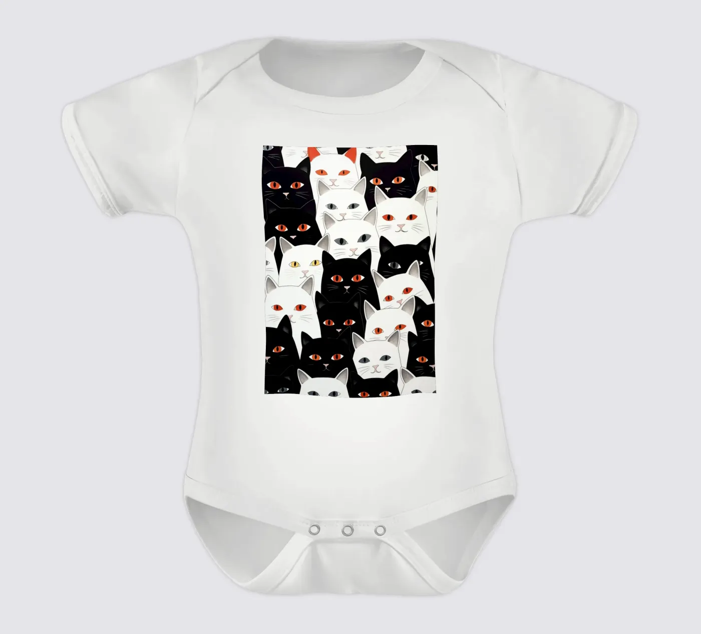 Cats pattern body bébé de Justyna Jaszke JBJart