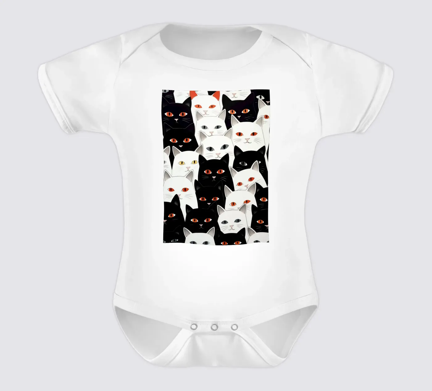Cats pattern body bébé de Justyna Jaszke JBJart