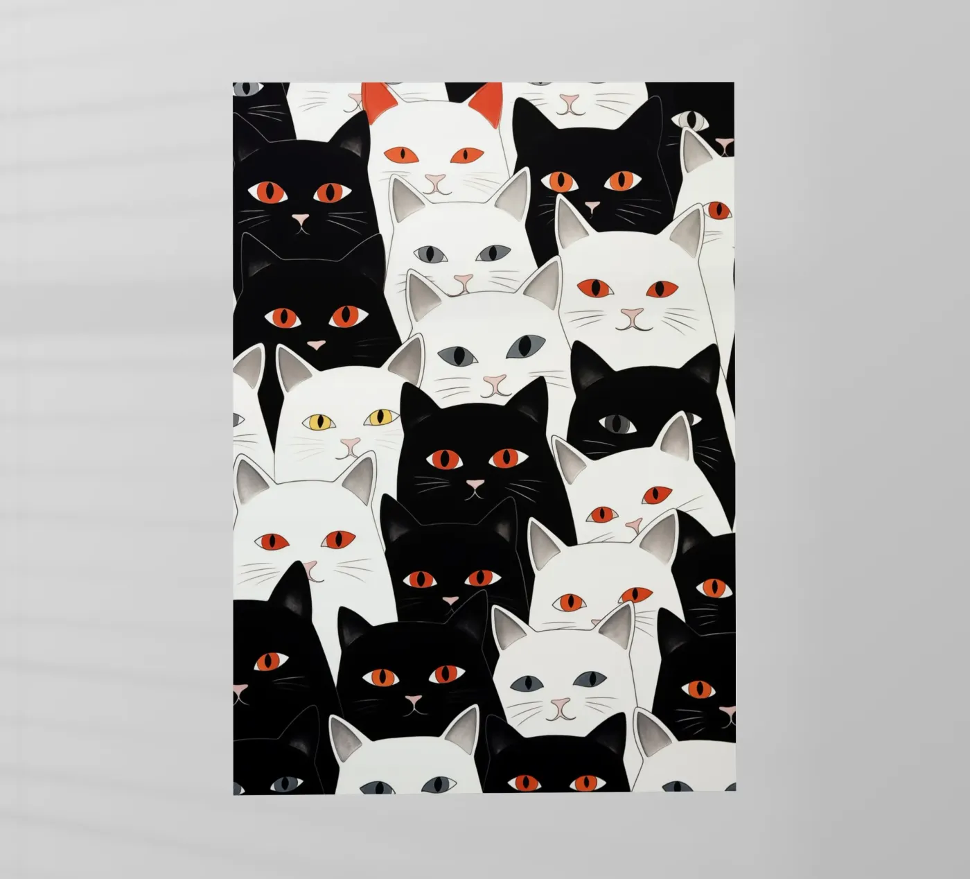 Cats pattern pellicola backlit da Justyna Jaszke JBJart