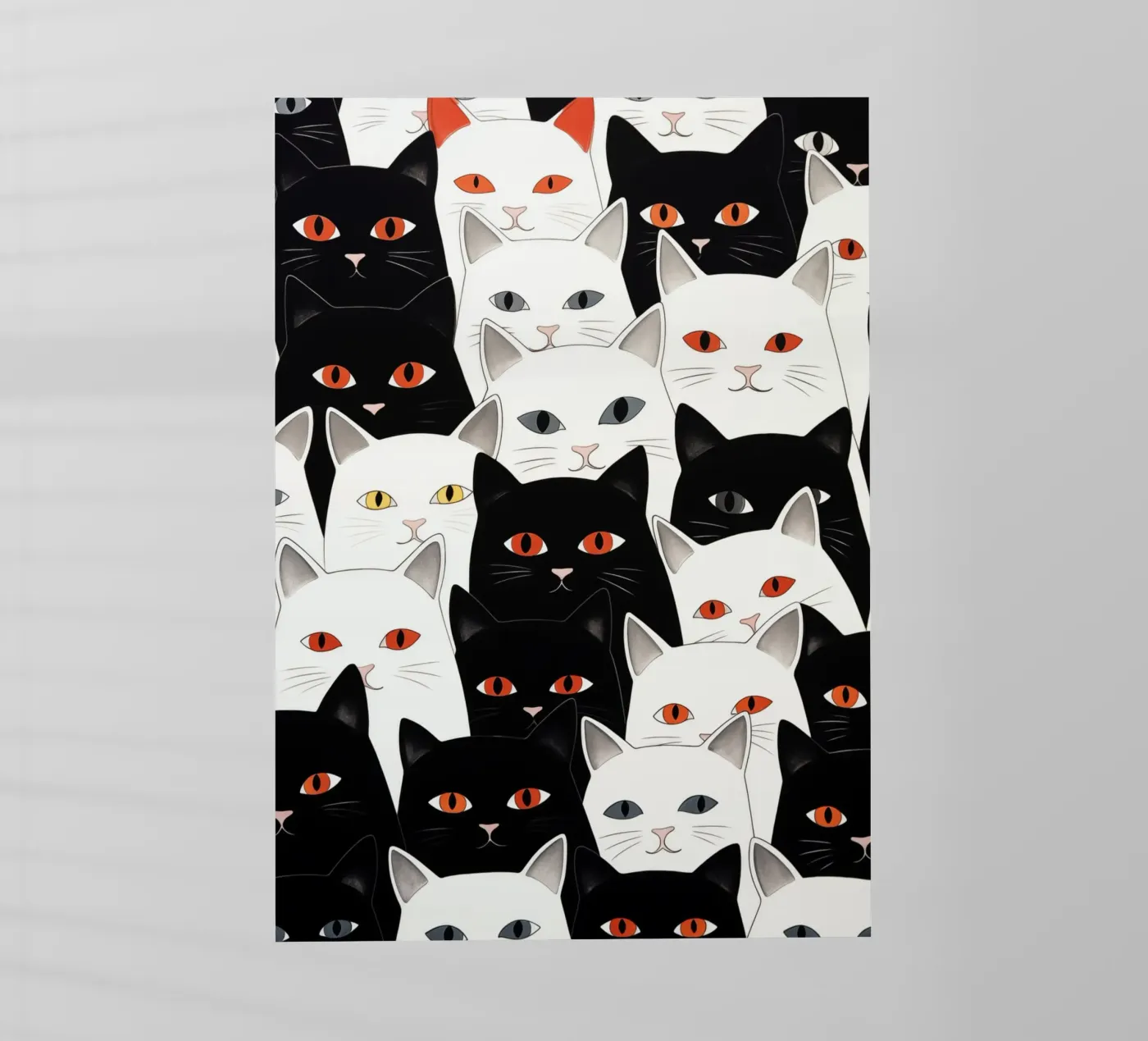 Katzen Muster Backlit Folie von Justyna Jaszke JBJart