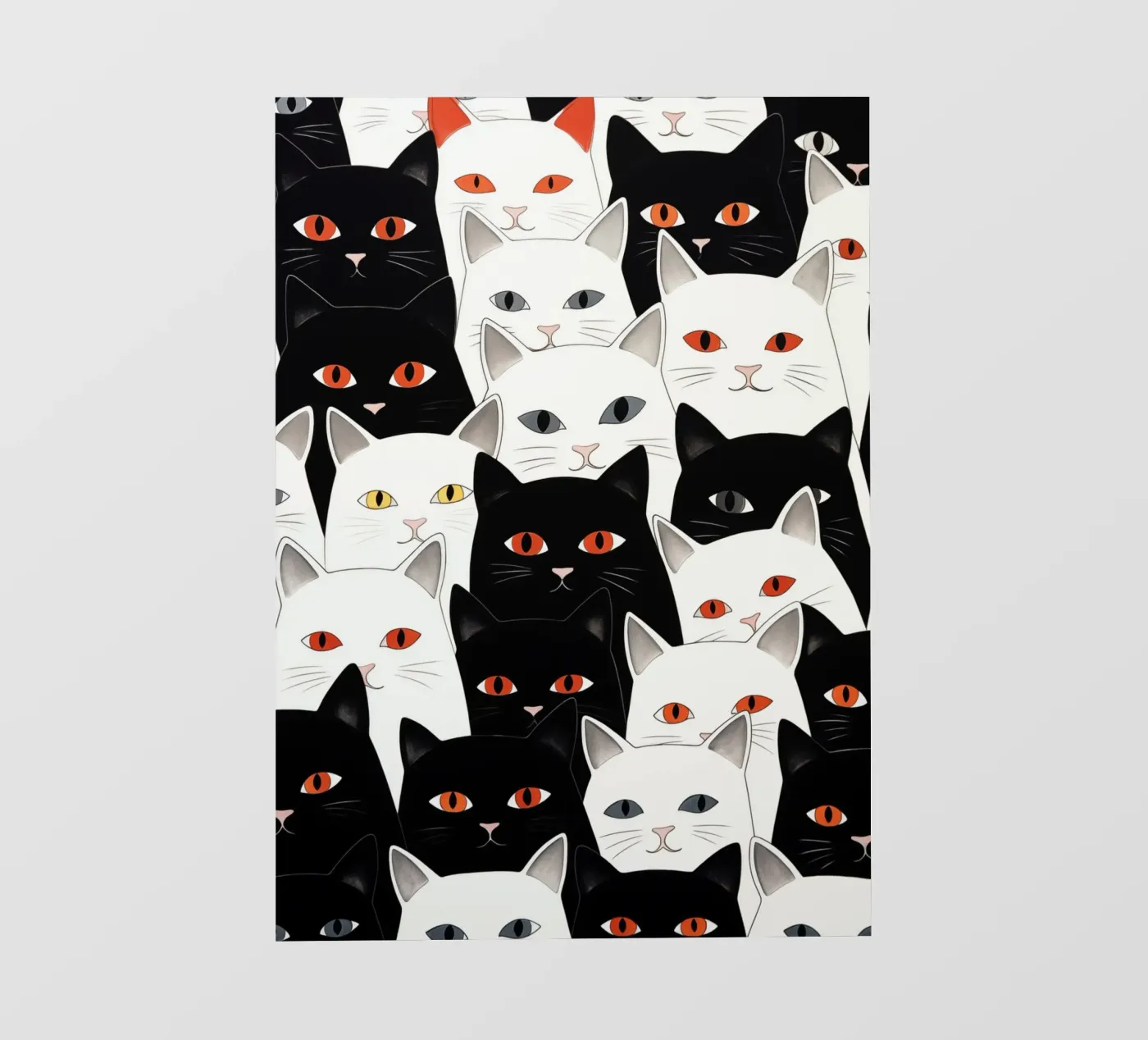 Cats pattern pellicola backlit da Justyna Jaszke JBJart