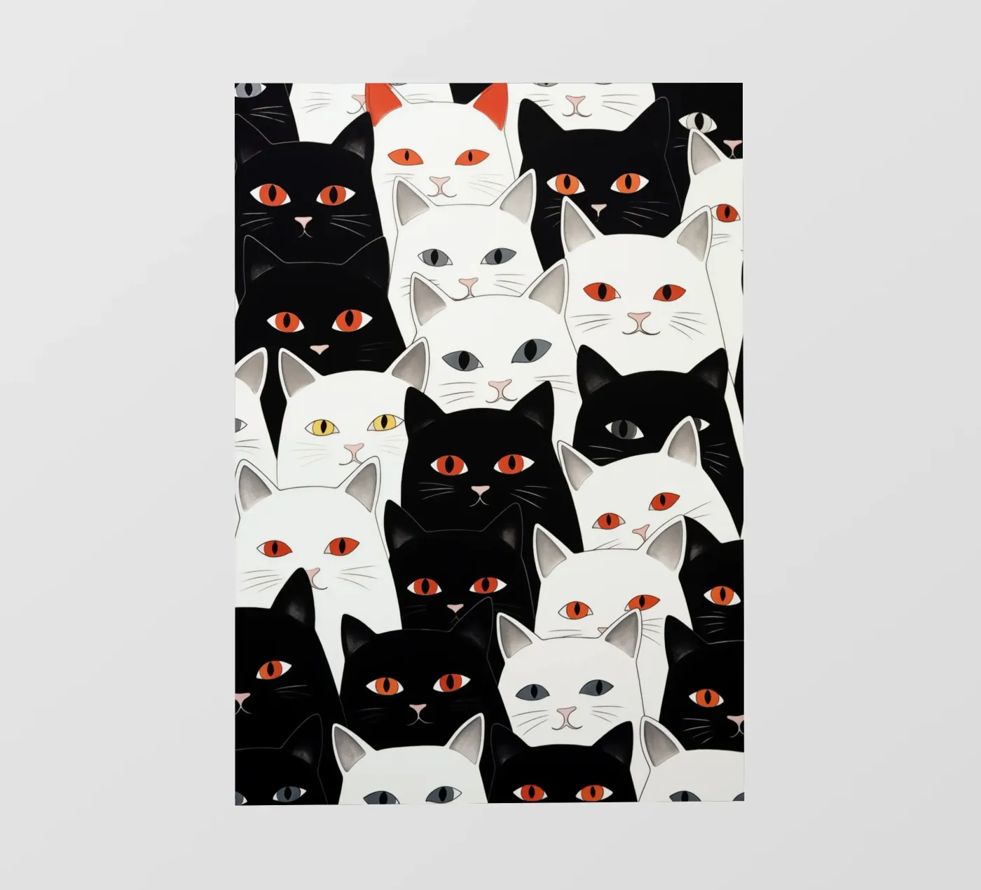 Modello di gatto carta da parati fotografica da Justyna Jaszke JBJart