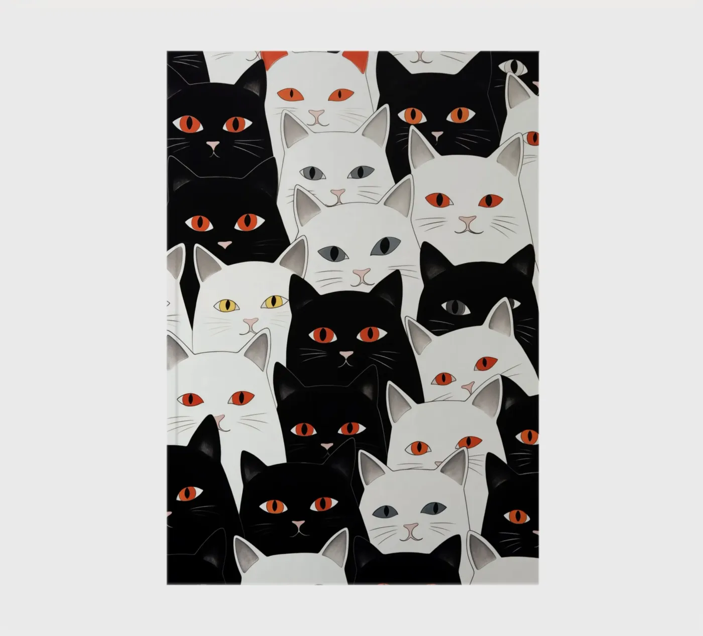 Katten patroon notitieboek van Justyna Jaszke JBJart