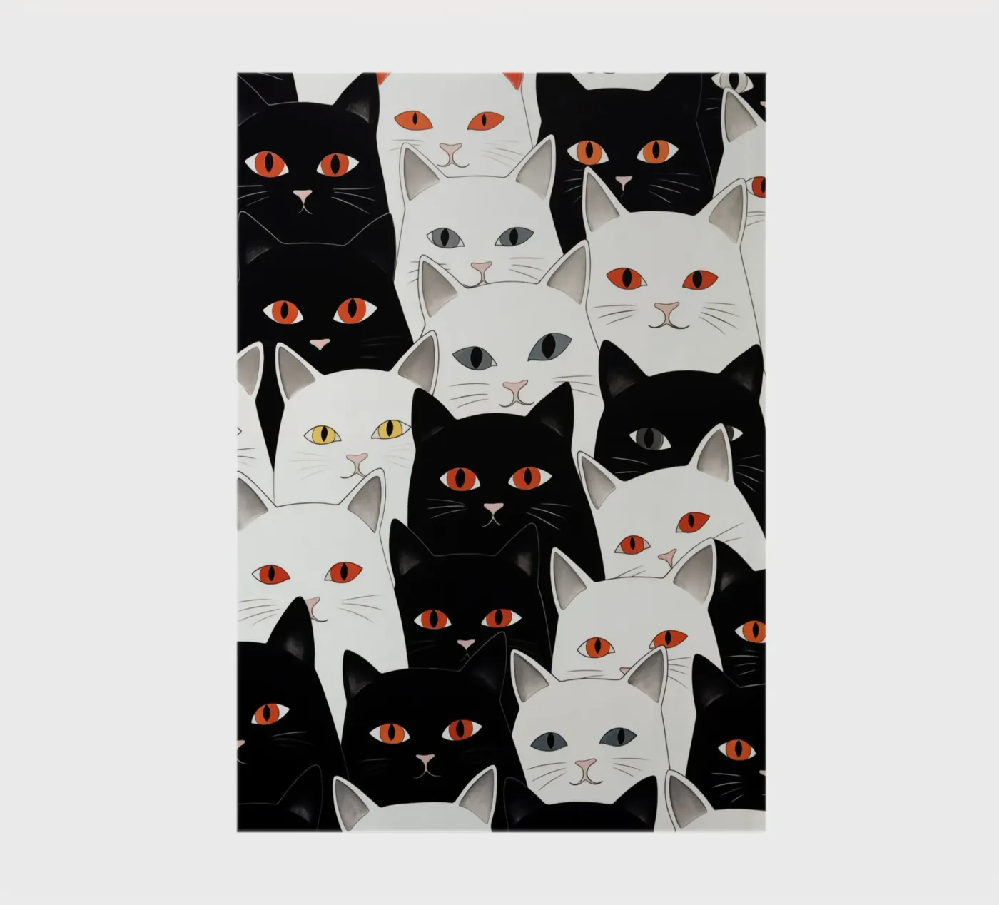 Katten patroon notitieboek van Justyna Jaszke JBJart