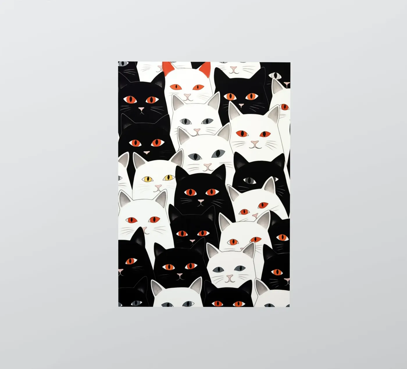Katzen Muster Sticker von Justyna Jaszke JBJart