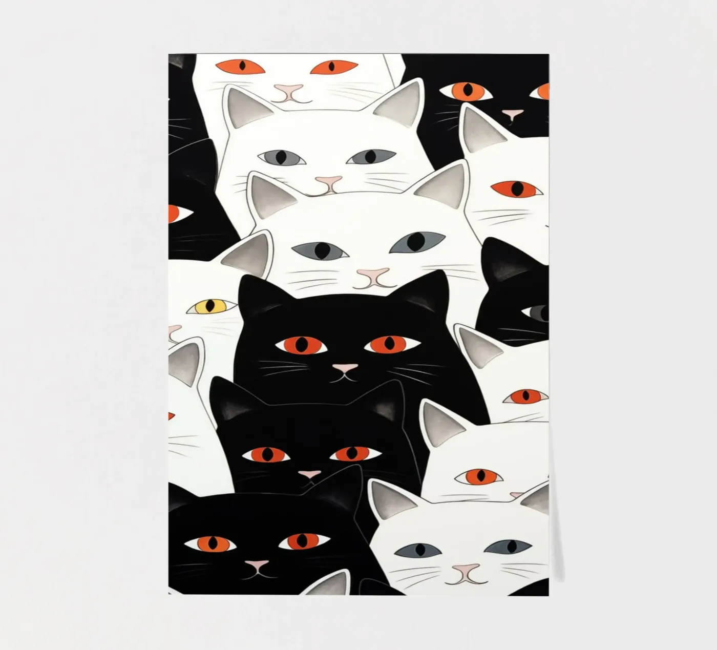Cats pattern planche autocollant de Justyna Jaszke JBJart