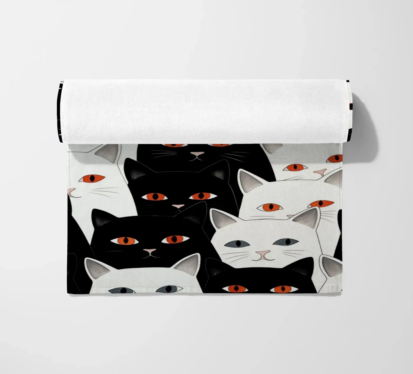 Katzen Muster Strandtuch von Justyna Jaszke JBJart